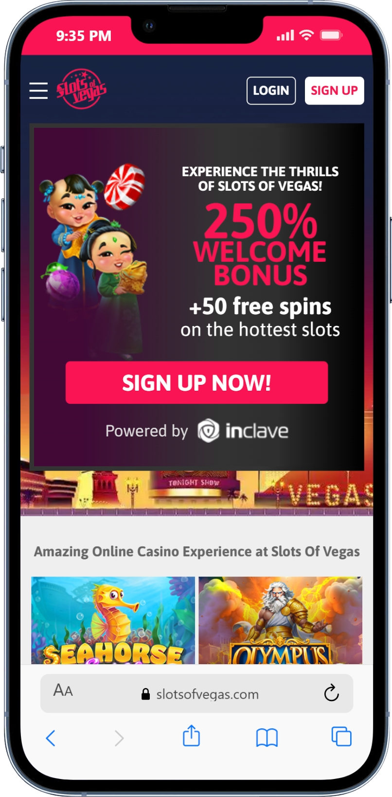 Slots of Vegas - online casino welcome offer
